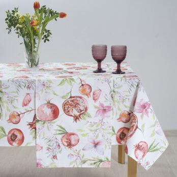 Τραπεζομάντηλο Σύμμεικτο Βαμβάκι με Σχέδιο Ρόδια 5330