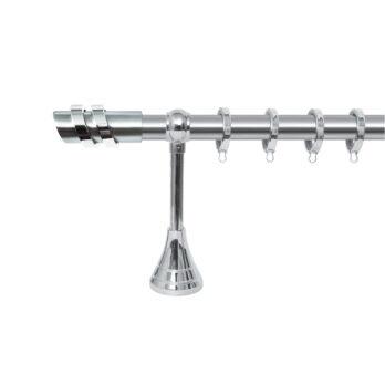 Κουρτινόξυλο Σειρά Α Νο 4 Φ25 Νίκελ Ματ / Χρώμιο