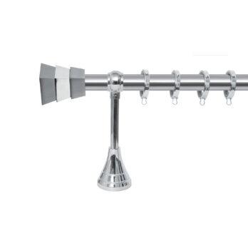 Κουρτινόξυλο Σειρά Α Νο 8 Φ25 Νίκελ Ματ / Χρώμιο