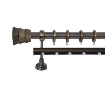 Κουρτινόξυλο Διπλό με Σιδηρόδρομο Σειρά Β Νο 8 Φ25 Οξειδέ