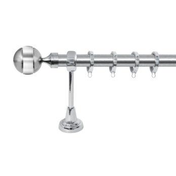 Κουρτινόξυλο Σειρά Β Νο 5 Φ25 Νίκελ Ματ / Χρώμιο