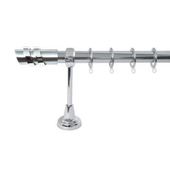 Κουρτινόξυλο Σειρά Γ Νο 4 Φ25 Νίκελ Ματ / Χρώμιο