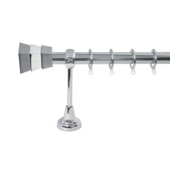 Κουρτινόξυλο Σειρά Γ Νο 8 Φ25 Νίκελ Ματ / Χρώμιο