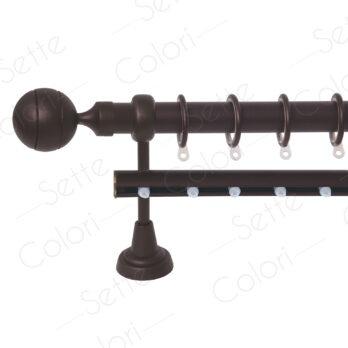 Κουρτινόξυλο Διπλό με Σιδηρόδρομο Νο 5 Φ25 Σκουριά