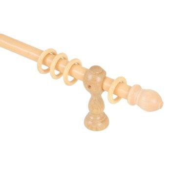 Ξύλινο Κουρτινόξυλο Φ23 Φυσικό